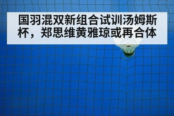 国羽混双新组合试训汤姆斯杯,郑思维黄雅琼或再合体